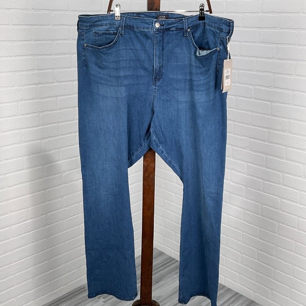 Not‎ Your Daughters Jeans Women 24WL Blue Amour Silhouette Slim Bootcut Long NWT